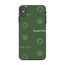 Load image into Gallery viewer, Kappa Delta Step Pattern Tough Phone Case - Dark Olive