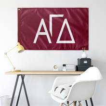 Load image into Gallery viewer, Alpha Gamma Delta Greek Letters Sorority Flag - Secondary Red &amp; White