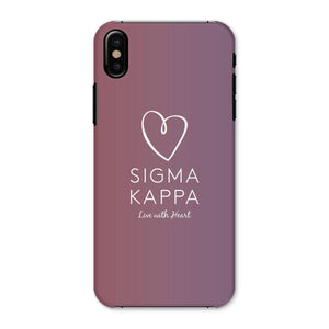 Sigma Kappa Live With Heart Gradient Snap Phone Case