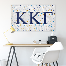 Load image into Gallery viewer, Kappa Kappa Gamma Custom Terrazzo Gold &amp; Blue Sorority Flag