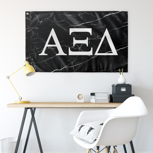 Alpha Xi Delta Black Marble Sorority Flag