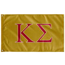 Load image into Gallery viewer, Kappa Sigma Fraternity Flag - Gold, Red &amp; White