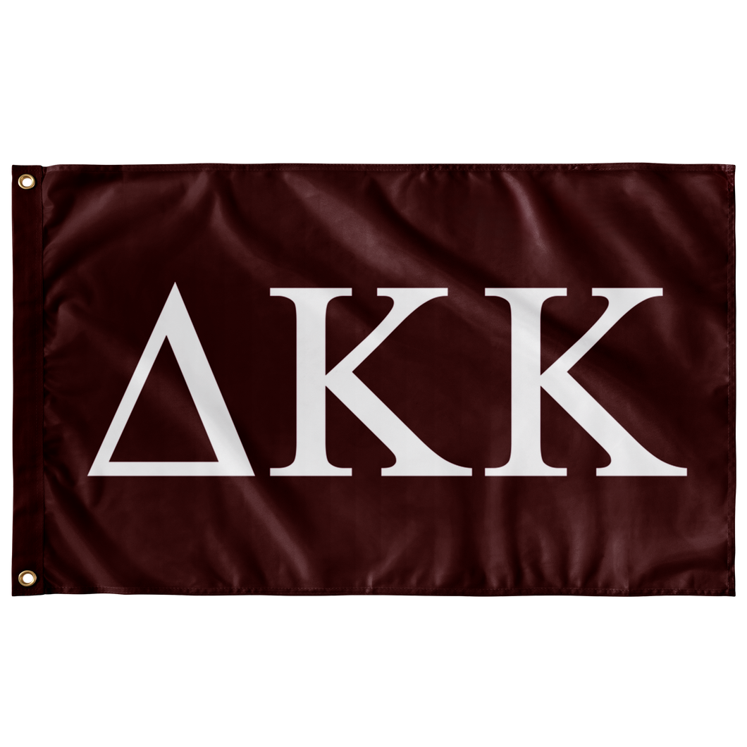 Delta Kappa Kappa Fraternity Flag - Maroon & White