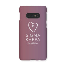 Load image into Gallery viewer, Sigma Kappa Live With Heart Gradient Snap Phone Case