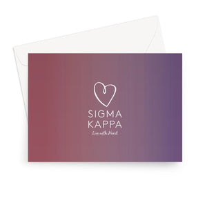 Sigma Kappa Live With Heart Gradient Greeting Card