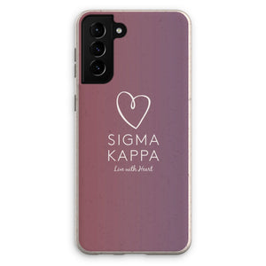 Sigma Kappa Live With Heart Gradient Eco Phone Case