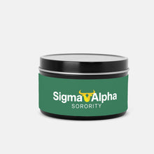 Load image into Gallery viewer, Sigma Alpha Scented Candle Tin - Green