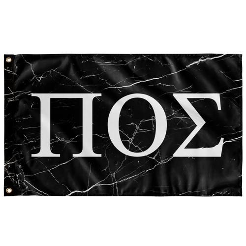 Pi Omicron Sigma - Black Marble Flag