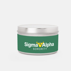 Sigma Alpha Scented Candle Tin - Green