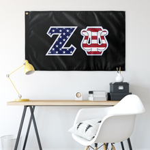Load image into Gallery viewer, Zeta Psi American Flag - Black