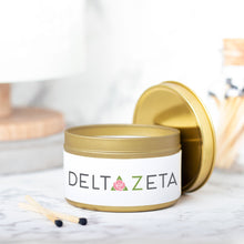 Load image into Gallery viewer, Delta Zeta Scented Candle Tin