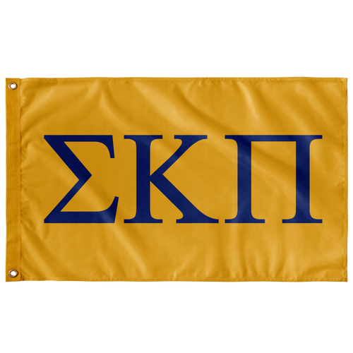 Sigma Kappa Pi Fraternity Flag - Light Gold & Royal