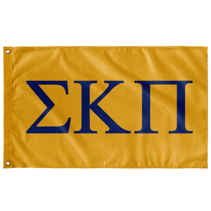 Sigma Kappa Pi Fraternity Flag - Light Gold & Royal