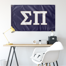 Load image into Gallery viewer, Sigma Pi Fraternity Flag - Purple, White &amp; Gold