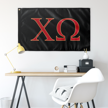 Load image into Gallery viewer, Chi Omega Wall Flag - 3 x 5 Sorority Banner