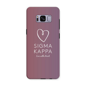 Sigma Kappa Live With Heart Gradient Tough Phone Case