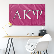 Load image into Gallery viewer, Alpha Kappa Psi Greek Flag - Barbie Pink, White &amp; Black