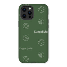 Load image into Gallery viewer, Kappa Delta Step Pattern Tough Phone Case - Dark Olive