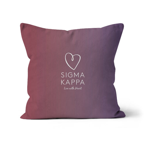 Sigma Kappa Live With Heart Gradient Cushion