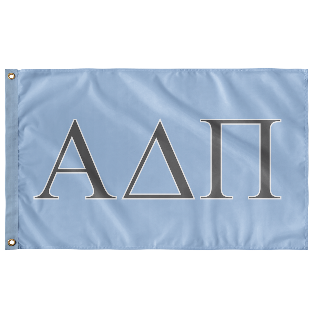 Alpha Delta Pi Sorority Flag - Oxford Blue, Silver & White