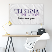 Load image into Gallery viewer, Tri Sigma Foundation Flag - White