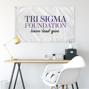 Tri Sigma Foundation Flag - White