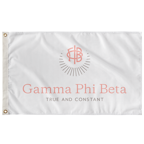 Gamma Phi Beta Sorority Logo Flag