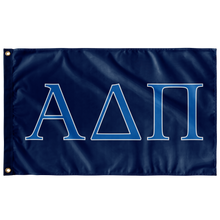 Load image into Gallery viewer, Alpha Delta Pi Sorority Letter Flag - Midnight, Azure &amp; White