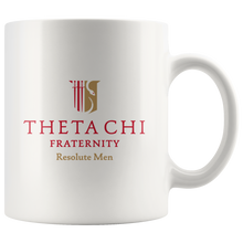 Load image into Gallery viewer, Thet Chi Coffee Cup White - Greek Mugs - Fraternity Gifts - Theta Chi Gifts 