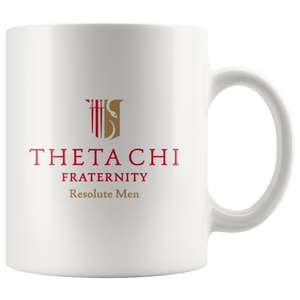 Thet Chi Coffee Cup White - Greek Mugs - Fraternity Gifts - Theta Chi Gifts 