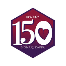 Load image into Gallery viewer, Sigma Kappa 150th Anniversary Badge Temporary Tattoo