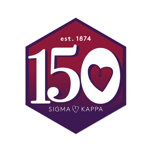 Sigma Kappa 150th Anniversary Badge Temporary Tattoo