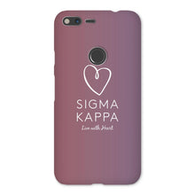 Load image into Gallery viewer, Sigma Kappa Live With Heart Gradient Snap Phone Case