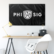Load image into Gallery viewer, Phi Sigma Kappa Banner - Black &amp; White