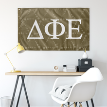 Load image into Gallery viewer, Delta Phi Epsilon Sorority Flag - Pattern 3 - Gold &amp; White