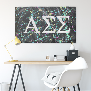 Alpha Sigma Sigma Paint Splatter Greek Flag