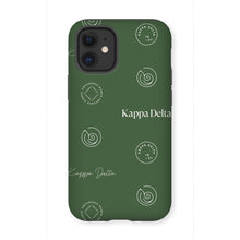 Load image into Gallery viewer, Kappa Delta Step Pattern Tough Phone Case - Dark Olive