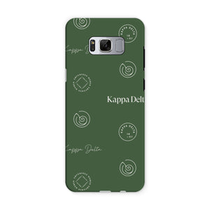 Kappa Delta Step Pattern Tough Phone Case - Dark Olive