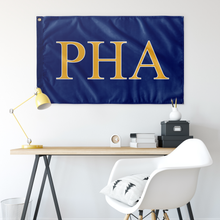 Load image into Gallery viewer, President&#39;s House Association Flag -  Royal, Light Gold &amp; White