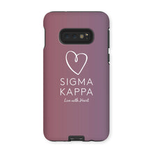 Load image into Gallery viewer, Sigma Kappa Live With Heart Gradient Tough Phone Case