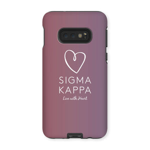 Sigma Kappa Live With Heart Gradient Tough Phone Case