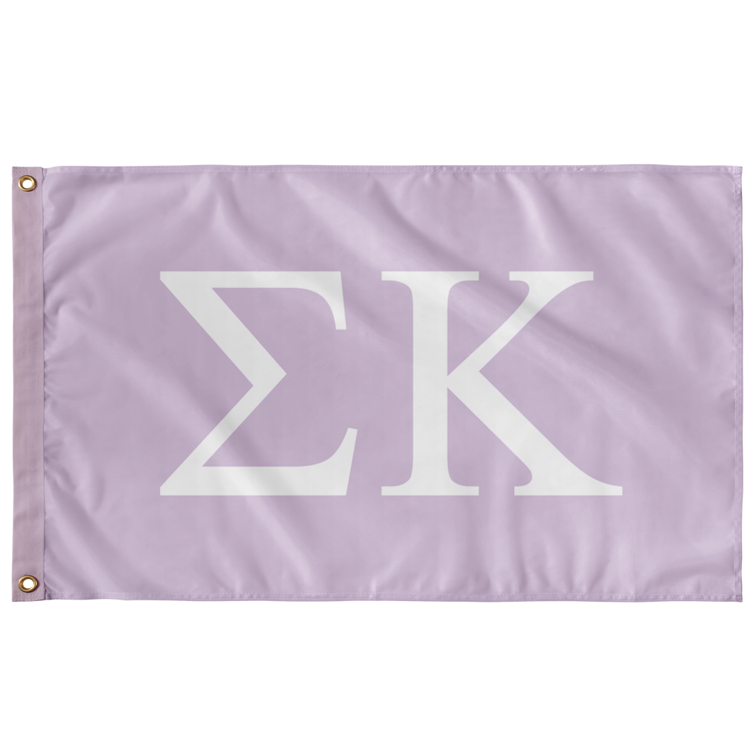 Sigma Kappa Sorority Flag - Lavender & White