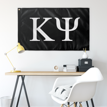 Load image into Gallery viewer, Kappa Psi Fraternity Letter Flag - Black &amp; White