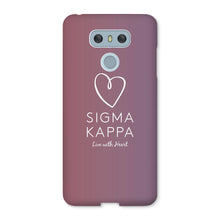 Load image into Gallery viewer, Sigma Kappa Live With Heart Gradient Snap Phone Case