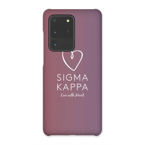 Sigma Kappa Live With Heart Gradient Snap Phone Case