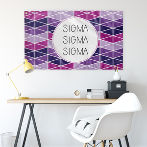 Sigma Sigma Sigma Abstract Sorority Flag