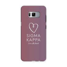 Load image into Gallery viewer, Sigma Kappa Live With Heart Gradient Tough Phone Case