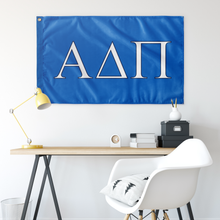 Load image into Gallery viewer, Alpha Delta Pi Sorority Flag - Azure, White &amp; Midnight