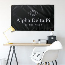 Load image into Gallery viewer, Alpha Delta Pi Be The First Sorority Flag - Black &amp; Horizon