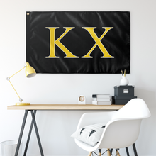 Load image into Gallery viewer, Kappa Chi Greek Flag - Black, Maize &amp; White